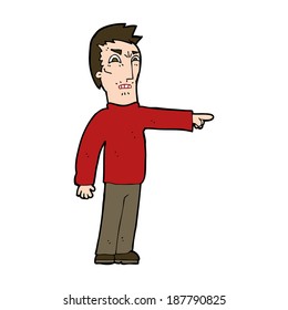 cartoon angry man pointing