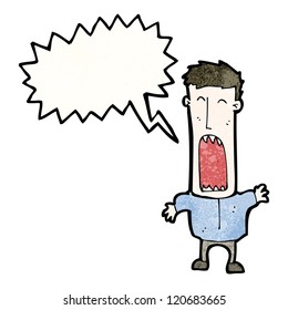 cartoon angry man shouting