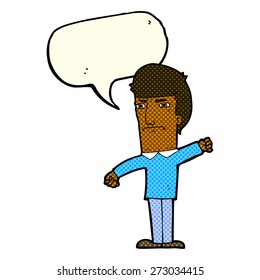 cartoon angry man with speech bubble