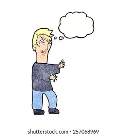 Cartoon wütend Mann mit Gedankenblase