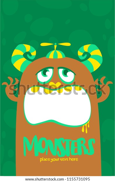 Cartoon Angry Monster Face Vector Halloween Stock Vector (Royalty Free ...
