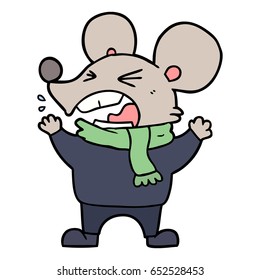 ratón furioso de dibujos animados