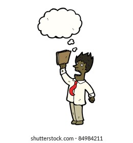 Karikaturenwütender Büroangestellter