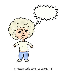 cartoon angry old lady