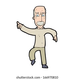caricatura de viejo furioso