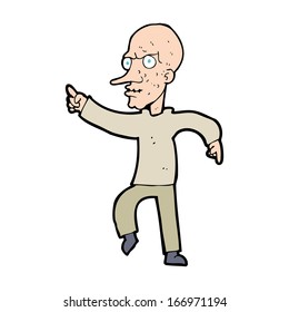 cartoon angry old man
