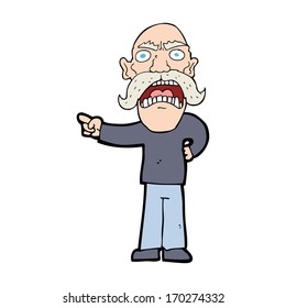 Cartoon Angry Old Man Stock Vector (Royalty Free) 170274332 | Shutterstock