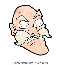 cartoon angry old man