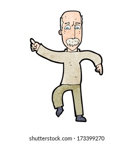 cartoon angry old man