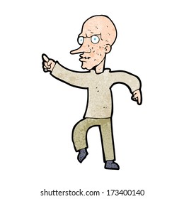 cartoon angry old man