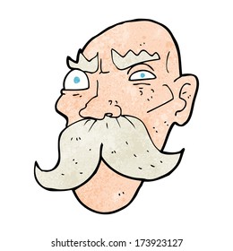 caricatura de viejo furioso