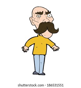 cartoon angry old man