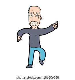 cartoon angry old man