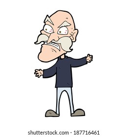 Cartoon Angry Old Man Stock Vector (Royalty Free) 187716461 | Shutterstock