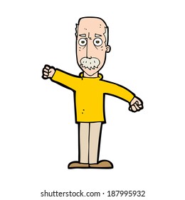 caricatura de viejo furioso