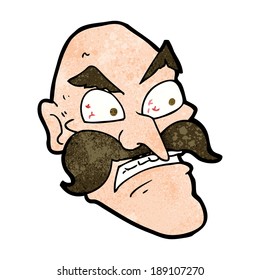 cartoon angry old man