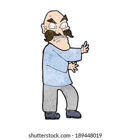 caricatura de viejo furioso