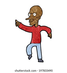 cartoon angry old man