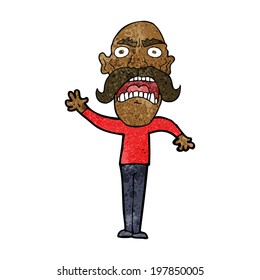 cartoon angry old man