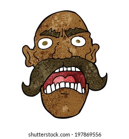 cartoon angry old man