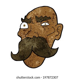 cartoon angry old man