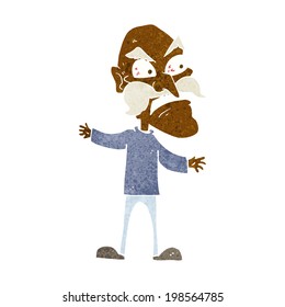 caricatura de viejo furioso