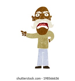 caricatura de viejo furioso