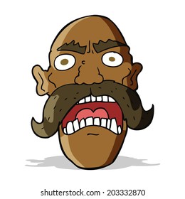 cartoon angry old man