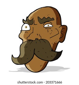 Karikatur wütender alter Mann