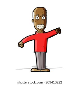 caricatura de viejo furioso
