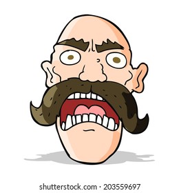 cartoon angry old man