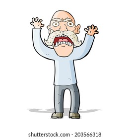 cartoon angry old man