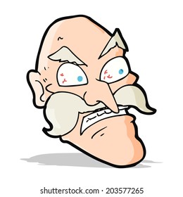 cartoon angry old man
