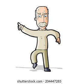 cartoon angry old man