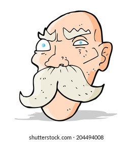 caricatura de viejo furioso