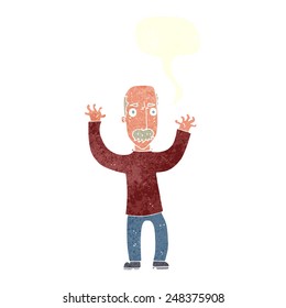 caricatura de viejo furioso