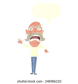 caricatura de viejo furioso