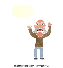 cartoon angry old man