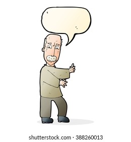 Cartoon wütenden alten Mann mit Sprachblase