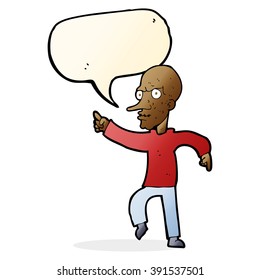 cartoon angry old man with speech bubble