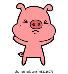 cerdo con caricatura