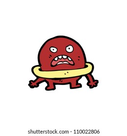 cartoon angry planet