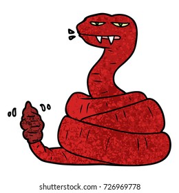 cartoon angry rattlesnake