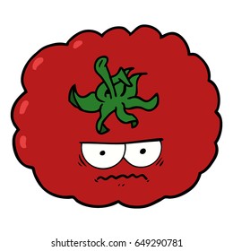 cartoon angry tomato