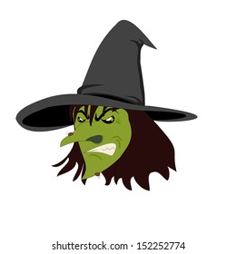 Cartoon Angry Witch 