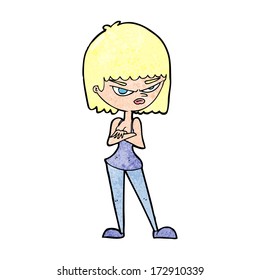 cartoon angry woman