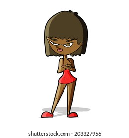 cartoon angry woman