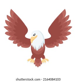 Cartoon animal bird eagle cute vector animal