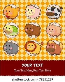 cartoon animal card