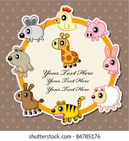 cartoon animal card